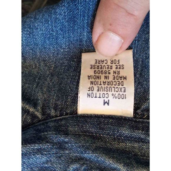 Westbound Embroidered Blue Denim Button Front Long Sleeve Shirt Size Medium - Picture 5 of 6